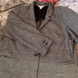Maurices Soft Plaid Blazer with Pockets